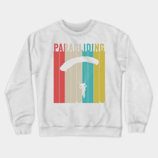 Paragliding Silhouette Retro Vintage Style Crewneck Sweatshirt